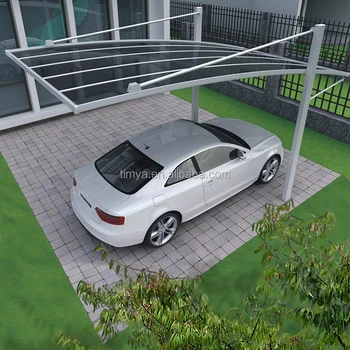 White Metal Frame Canopy Car Porch With Polycarbonate Sheet - Buy ...