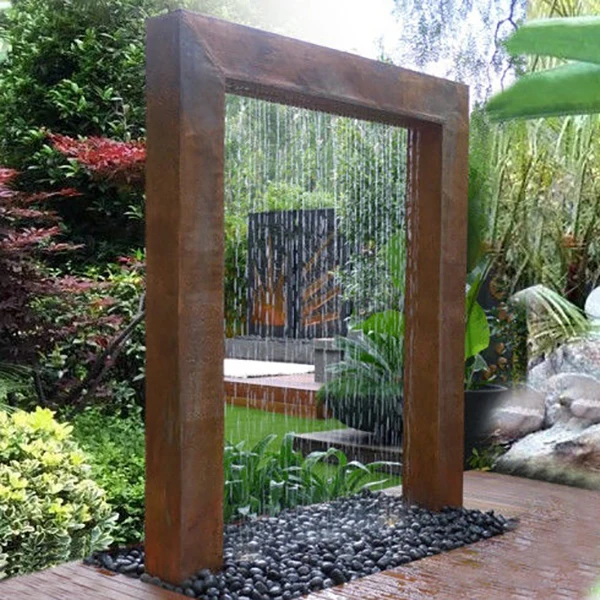 Backyard Rain Water Feature Curtain Fountain Rain Waterfall Feature