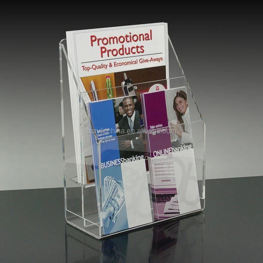 Clear Acrylic Newspaper Display Stand,Office Furniture Lucite Acrylic