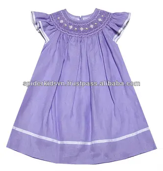 purple smocked dress