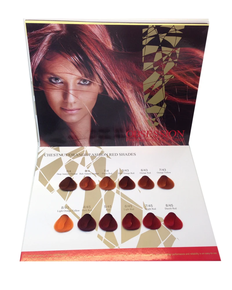 Flame Red Hair Color Chart
