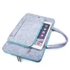 13.3 inch zipper notebook sleeve bag handbag pu wool felt computer tablet briefcase laptop case for pc
