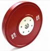 25kg Wholesale competition barbell set colored rubber bumper chrome weight lifting plates