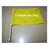 Hot selling 12x18inch Digital Printed Custom Solid Yellow Car Flags