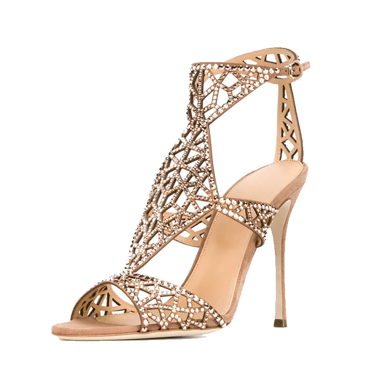 bridal pencil heel sandals