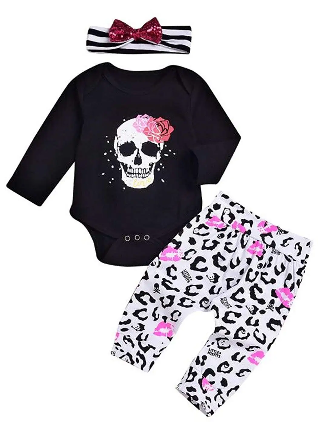 Matoen Kid Baby Girls Grid Print Sleeveless Romper+Headband Outfit Set