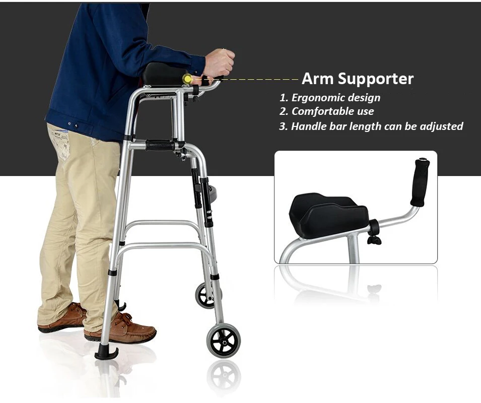 Aluminium Mobility Walker / Foldable Aluminium Walker / Forearm Support ...