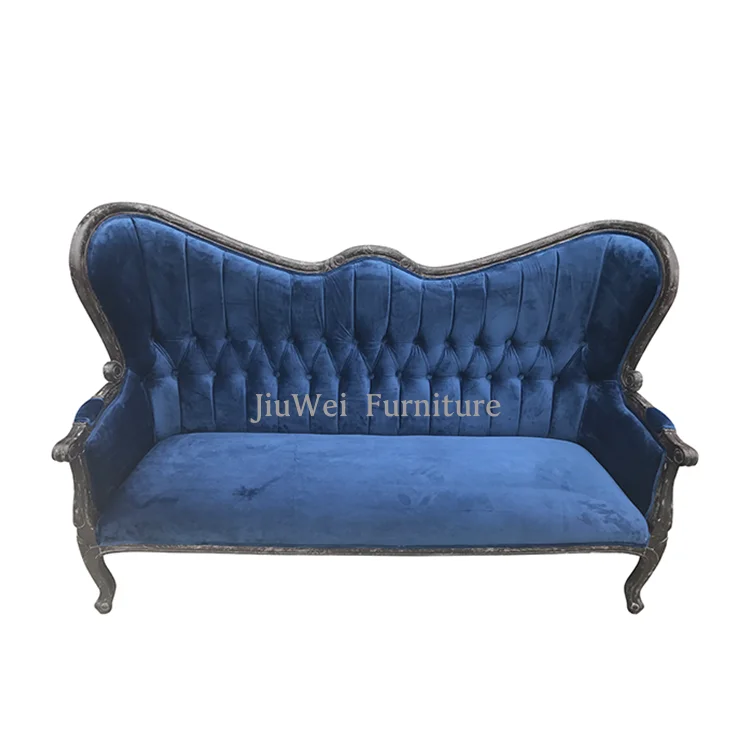 Modern Hot Sale Elegant Tufted Luxury Crushed Blue Velvet Sofa Buy