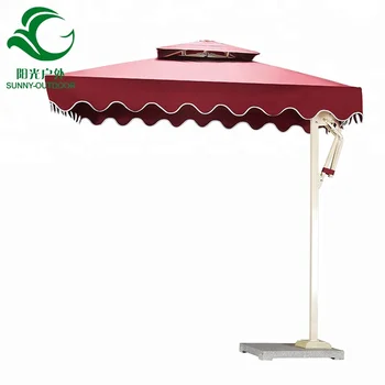 Factory Manufacture Aluminium Beach Parasol Patio Umbrella With Marble Base Buy Murah Payung Cantilever Patio Payung Payung Pantai Product On Alibaba Com