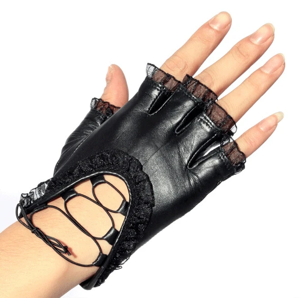 lace and leather gloves
