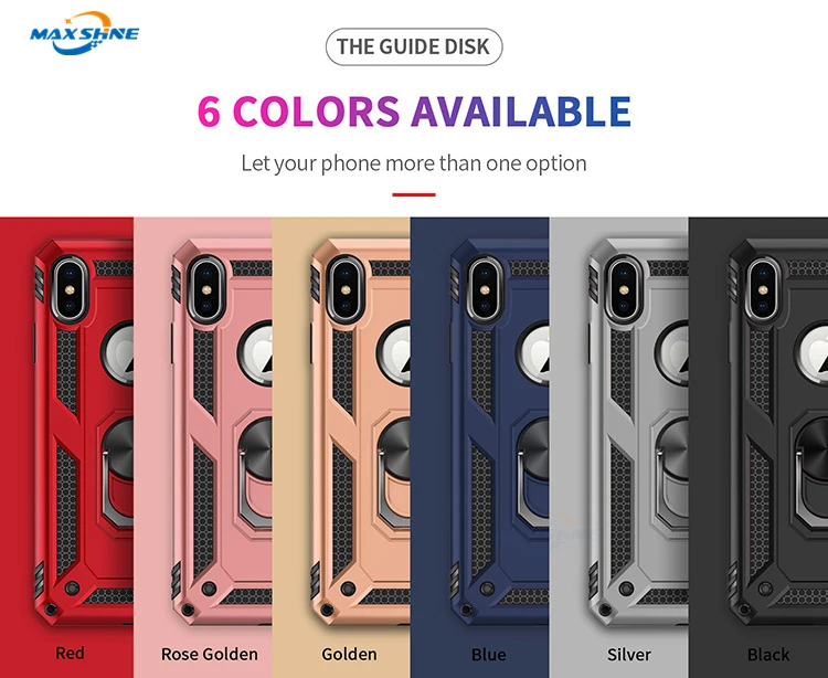 Maxshine Shockproof For Iphone X Xr Xs Max Case , Magnetic Tpu Pc Phone Case For Samsung S8 S9 S10 S10e S10 plus