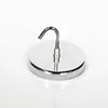 Ferrite Magnet/Low Carbon Steel Magnetic Hook with Chrome Plate, Silver, 2.04" Diameter, 1.275" Total Height, 20 lb.