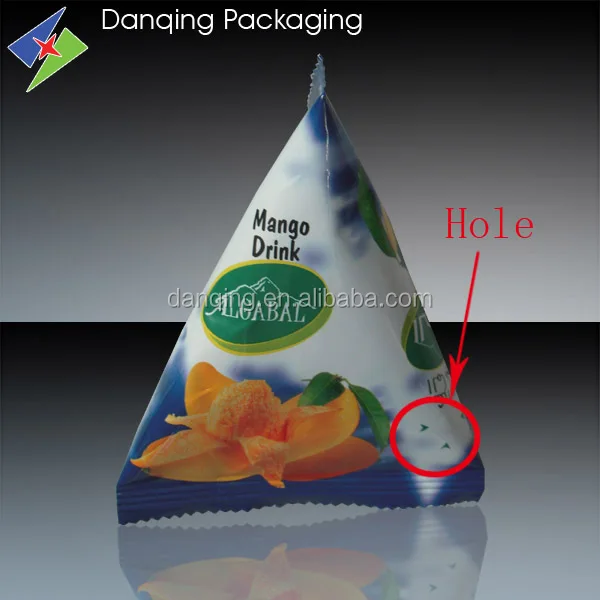 Guangdong wholesale triangle packaging bag for chips and snack packaging