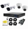 2 years warranty 40m night vision bullet and dome ip cameras 5mp poe nvr 4ch home security kit p2p