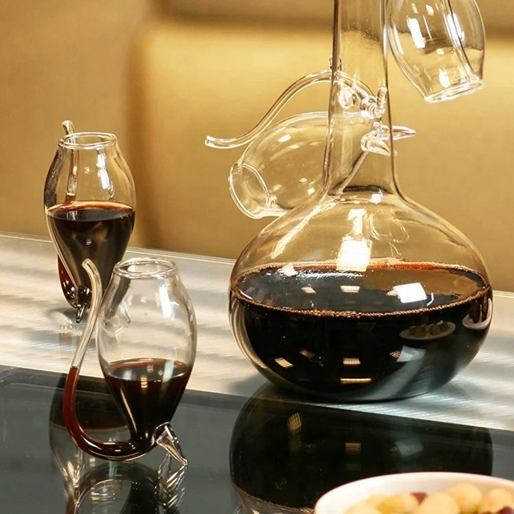 Bljoe07 Unique Design Glass Wine Decanter Set With Glasses Buy Wine