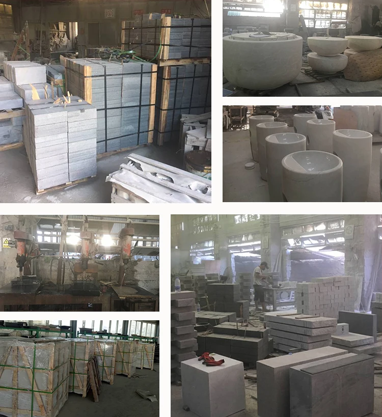 Dark Emperadr marble round shape natural stone bathroom vessel sink