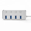 Portable 4 Ports USB 3.0 Hub with On/Off Switch