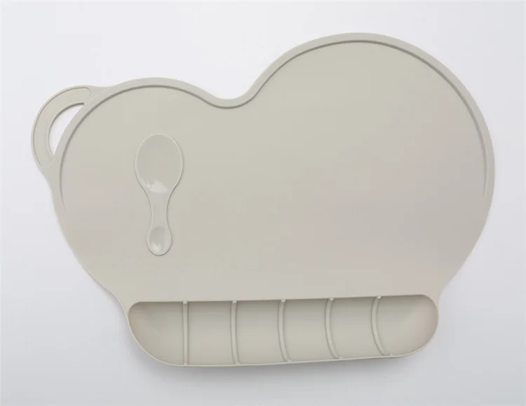 Custom Made Silicone Plate Kids Feeding Mat Silicone Baby Placemat With
