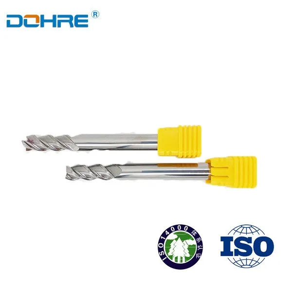 3 Flutes End Mill High Polished For Aluminum 45 Degree Helix Angle Blue Black Coating Buy 3