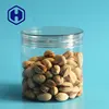 transparent manufacturer airtight peanuts wide mouth pet round eoe food grade plastic safety ring pull tin can with screw cap