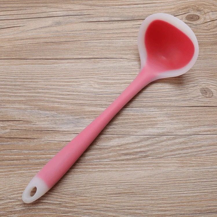 100% Fda Silicone Kitchen Spoon/hot Sale Silicone Solid Soup Ladle ...