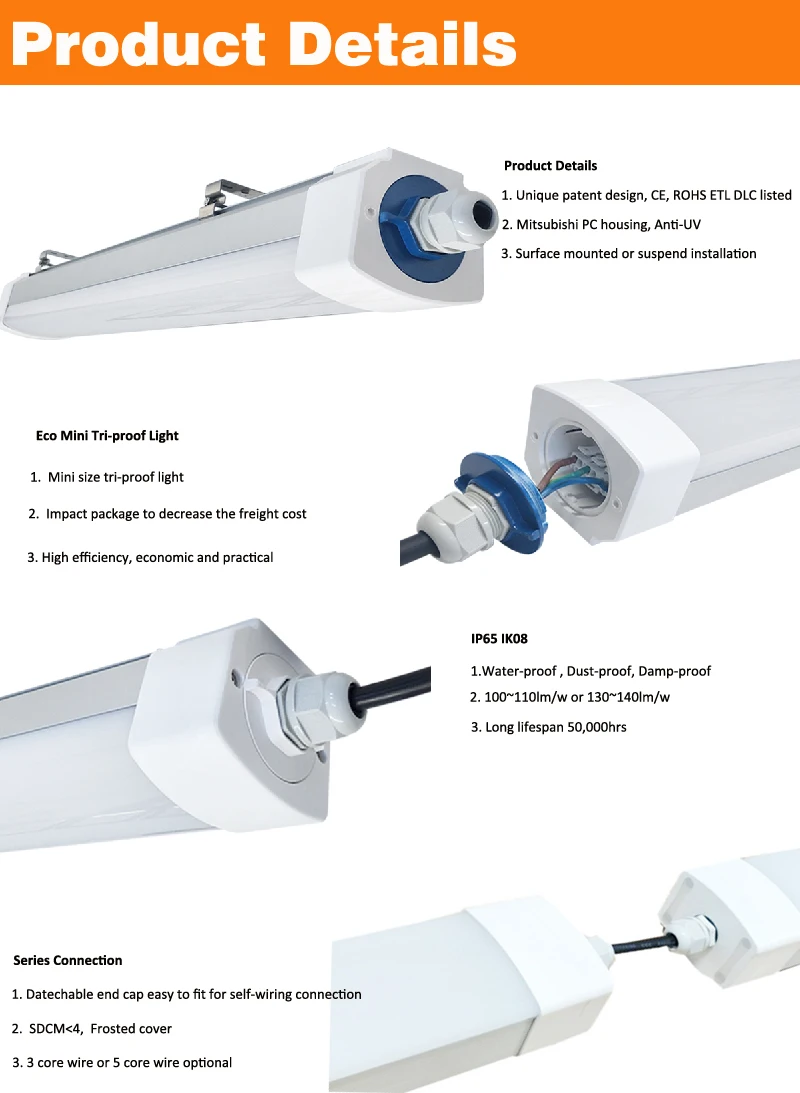 Cold Room Storage, Waterproof, IP65, 8ft, LED - detail 6