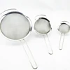 Stainless steel kitchen mesh strainer colander with square ear