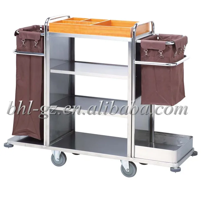 Housekeeping Carts Linen Trolley Service Cart Hospital Cleaning