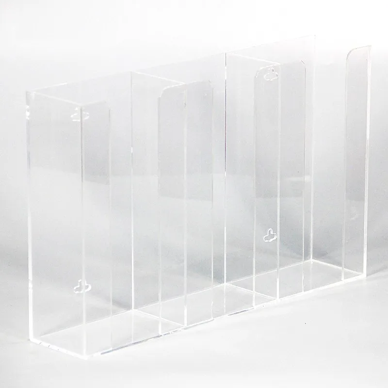 Crystal Clear Custom Clear Single Acrylic Glove Box Holder For Hospital ...