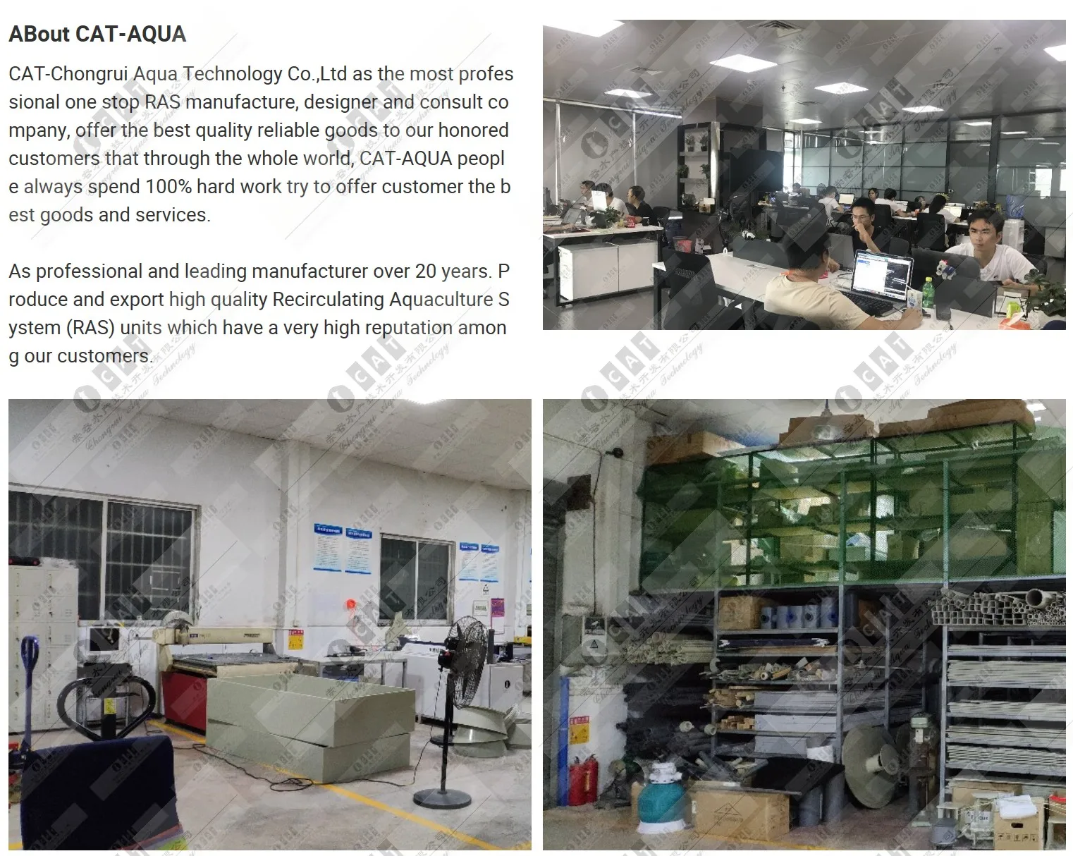 CATAQUA Modern Recirculating Aquaculture System for Fresh Water Fish ...