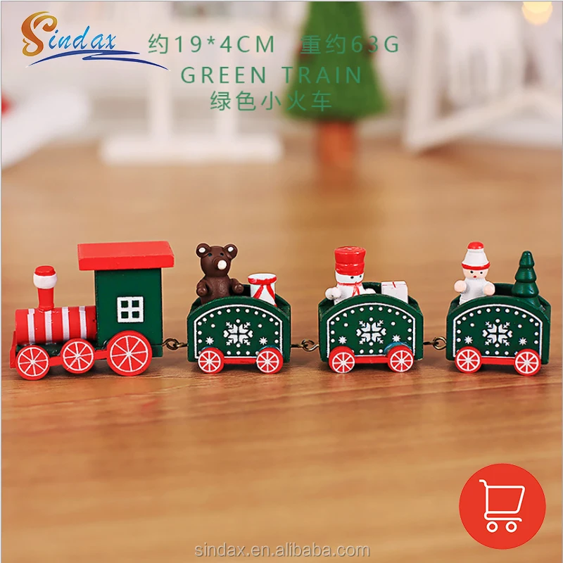 Santa Snowman Christmas Outdoor Train Decoration Handmade Wooden Santa Snowman Christmas Outdoor Train Decoration Handmade Wooden Craft Mini For Kids Toys Gifts Window Xmas Decorations
