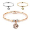 Ladies jewelry titanium magnet buckle tree of life snake chain bracelet