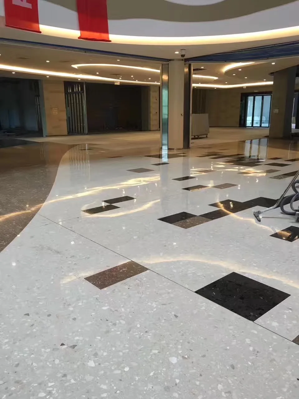 Hotel Lobby White Terrazzo Flooring Hotel Lobby White Terrazzo Flooring