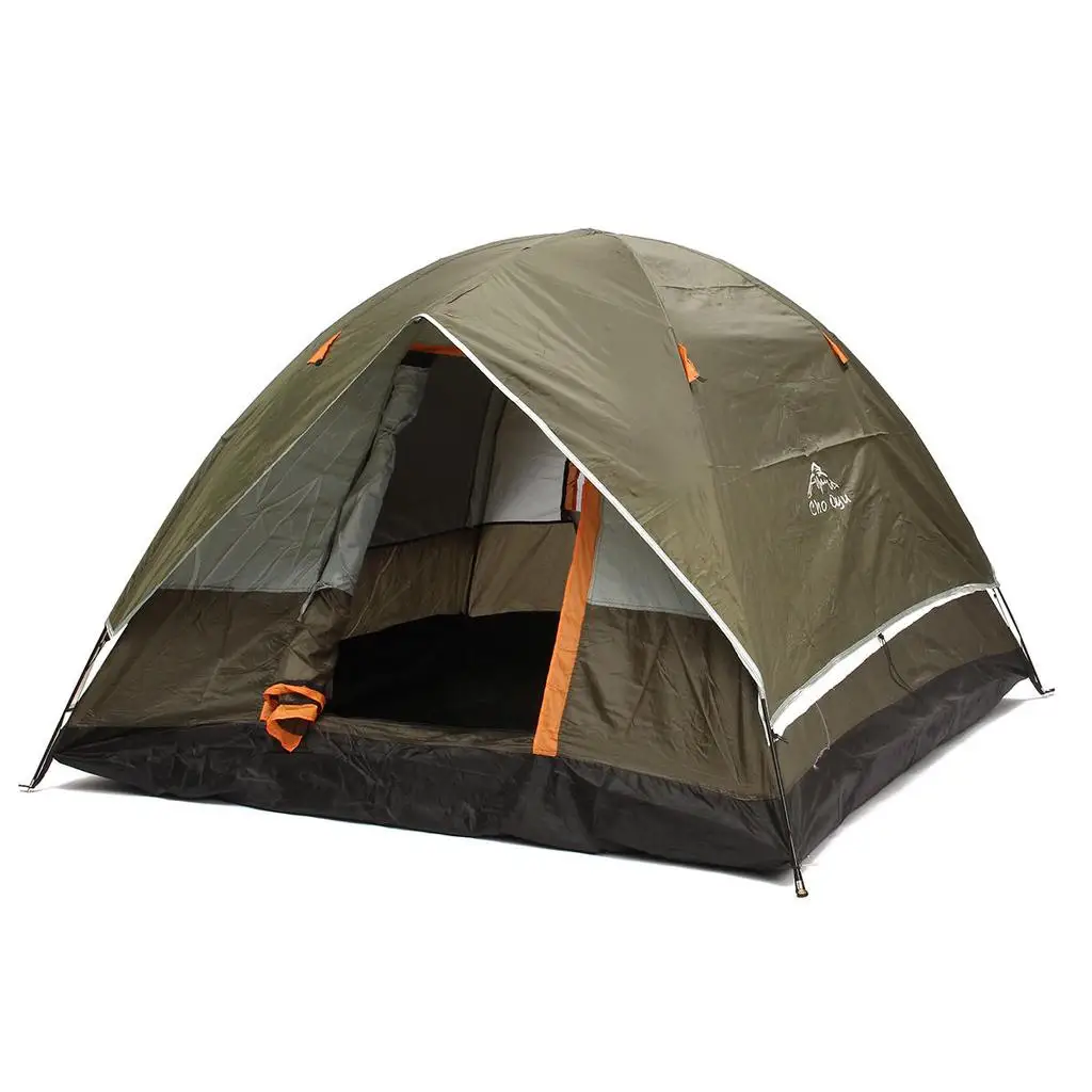 200*200*130cm 4 seasons 4 person camping tent double layer waterproof windproof outdoor hiking