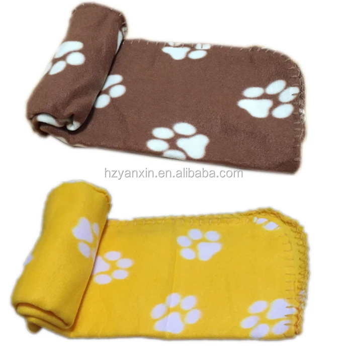 Washable Fleece Blanket Dog Paw Print Polar Fleece Blanket Dog Blanket