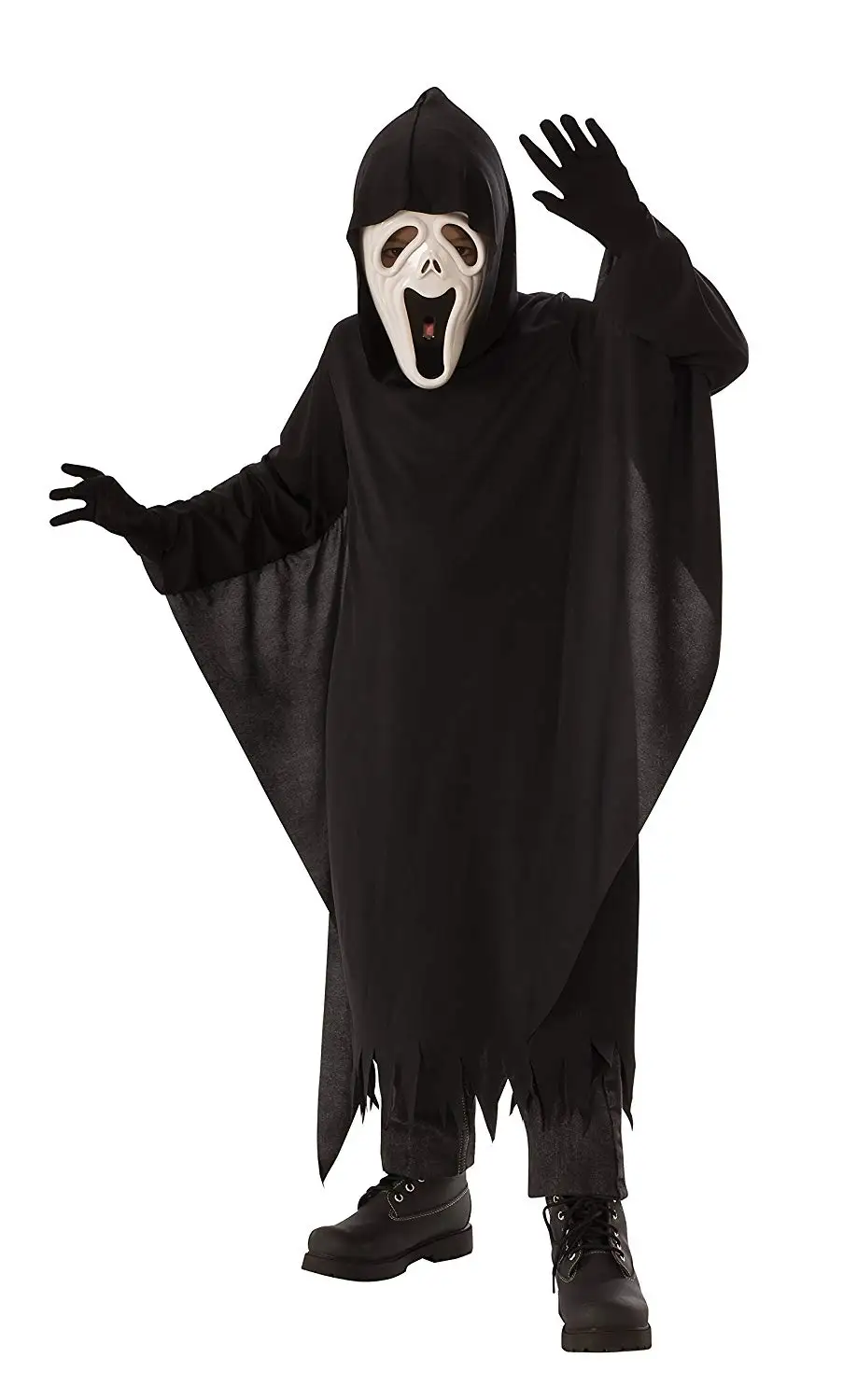 Jelord Kids Girl Halloween Costume White Ghost Hooded Cape Cosplay Outfits