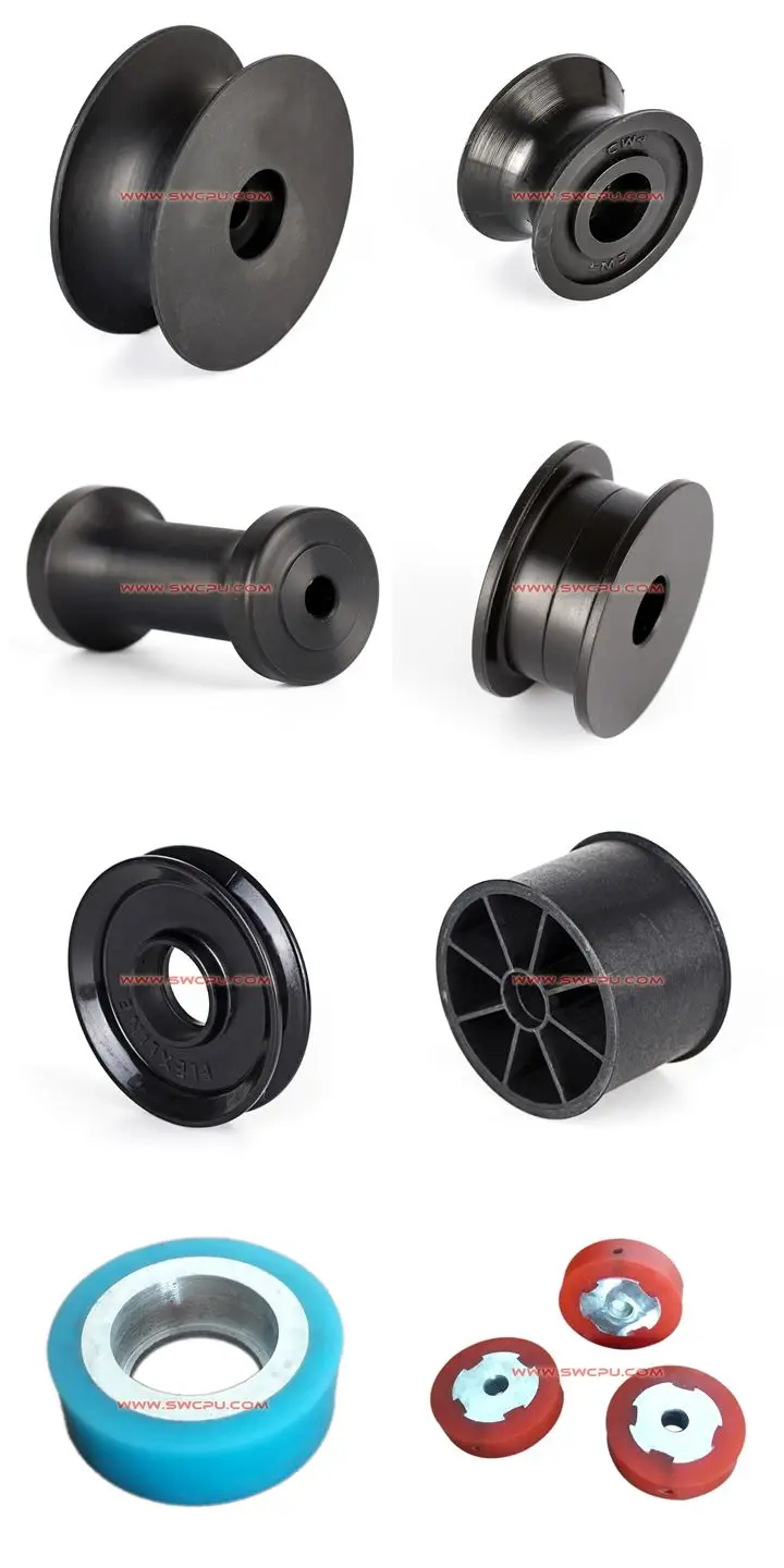 U Type Black Urethane Pulley Wheel / Bearings Bushings Roller Buy Roller Bushings Bearings