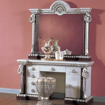 Antique Finish Silver And White Wood Carving Vanity Dresser With Mirror Bf12 07274d Dressing Table Clic Royal Antique Finish Silver And White Wood Carving Vanity Dresser With Mirror Bf12 07274d Dressing Table Clic Royal