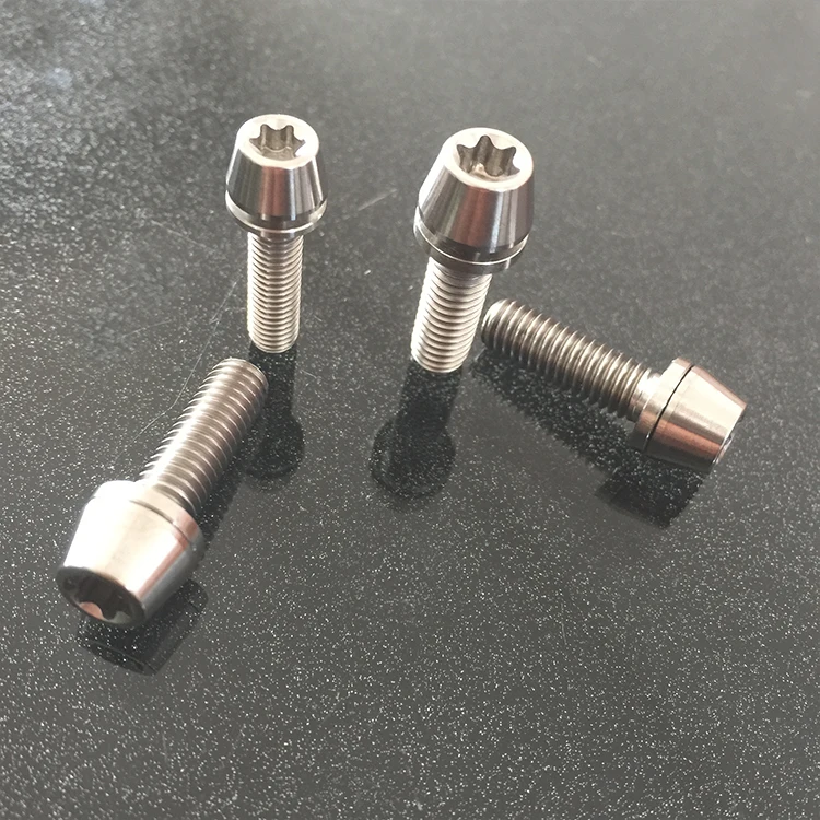 Titanium Tapered Socket Head Cap Screw With Washer M6x20 Torx Titanium