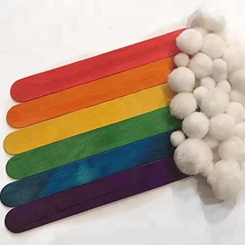 Colored Wood Craft Popsicle Sticks For Diy Art Crafts Wooden Kids Toy New Diy Toy For Kids Develop Buy Diy Wooden Kids Toy New Craft Wood Match Sticks Colored Natural Wooden Toy Product