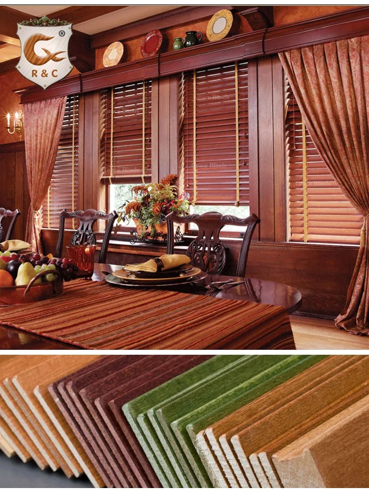 classic pvc wooden venetian window blind with bracket