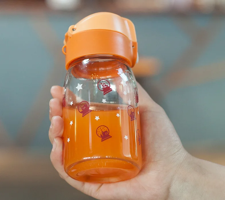 Drinking Kids Glass Water Children Cute/borosilicate Glass Water Bottle