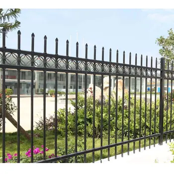 4ft High Black Ornamental Wrought Iron Fence Panels 8 Ft Privacy Fence ...