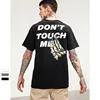 Popular Personality Men Evil Cat Claw Mark Printed Casual Cotton T-shirt