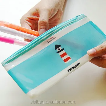 plastic pencil bag
