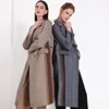 High Quality Ladies Wool Double Breasted Women Long Overcoat Winter