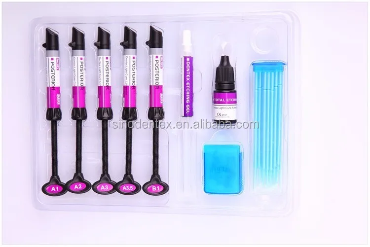 Dental Light Cure Dental Composite Resin Kit Shade A1 A2 A3 A3.5 B1