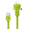3 in 1 charger cable 3in1 usb charging cable cotton braid 3 in 1 data cable