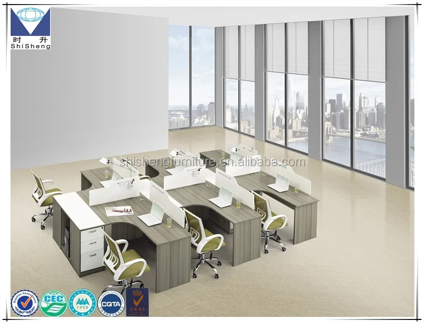 Reasonable Price Elegant Design E1 Mdf 6 People Person Seater Office