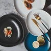 Multiple color dinnerware triangle sushi dessert ceramic serving plate for restaurant